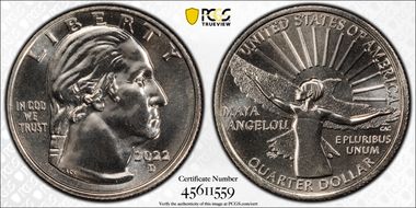 2022-D 25C Maya Angelou MS67