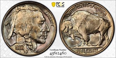 1938-D 5C Buffalo MS67