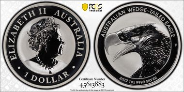 2022-P $1 Wedge-Tailed Eagle MS70