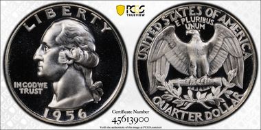 1956 25C PR68CAM