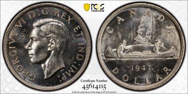 1947 S$1 Maple Leaf MS64