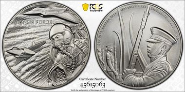 (2022-S) Medal U.S. Air Force Matte 1 oz Ag First Strike MS70