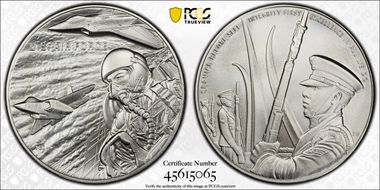 (2022-S) Medal U.S. Air Force Matte 1 oz Ag First Strike MS70