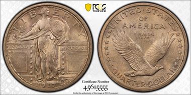 1917 25C Type 1 MS64FH