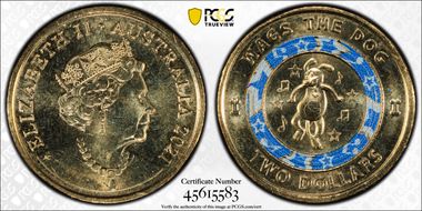 2021 $2 Wiggles - Wags the Dog 30th Ann. Colorized MS67