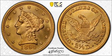 1894 $2.50 MS64+ 