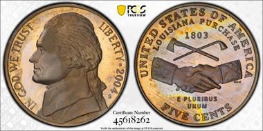 2004-S 5C Peace Medal PR66DCAM