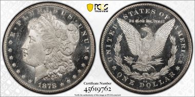 1878-CC $1 VAM 11 Lines in Wing MS64DMPL