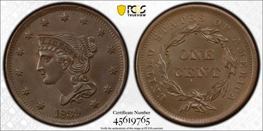 1839 1C Type of 1840, N-8 MS63BN