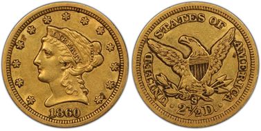 1860-S $2.50 XF45