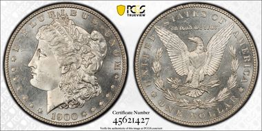 1900 $1 VAM 18, Two Olive Rev MS67