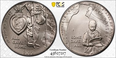 2022-D 50C National Purple Heart Hall of Honor First Strike MS70