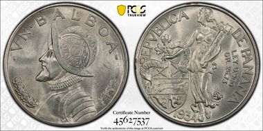 1934 Balboa KM-13  Ag MS64