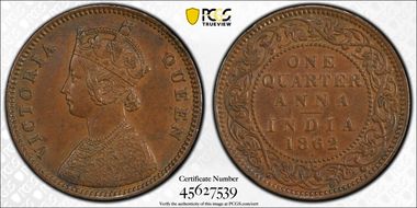 1862(B) 1/4 An SW-4.171 Prid-603 Dot AU58BN