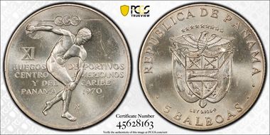 1970-FM 5 B C.American & Carib Games MS64