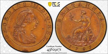 1797 P1/4D P-1195 Restrike PR63BN