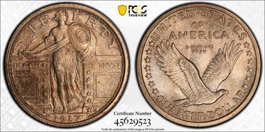 1917 25C Type 1 MS64FH