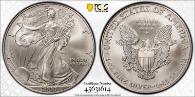 2000 $1 Silver Eagle MS69