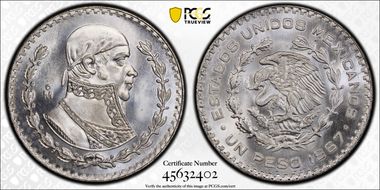 1967-Mo Peso KM-459 MS67