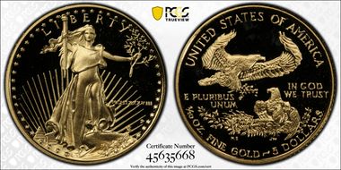 1988-P $5 Gold Eagle PR69DCAM