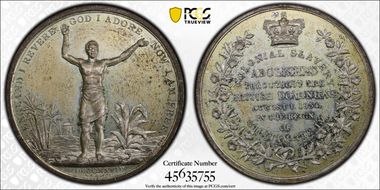1834 Medal BHM-1668 WM Abolition of Slavery N1
