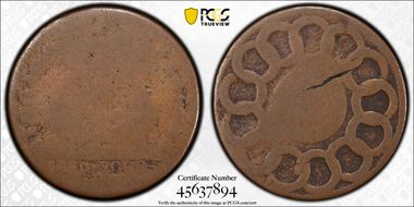 1787 Fugio 1C States United, 4 Cinq PO1BN