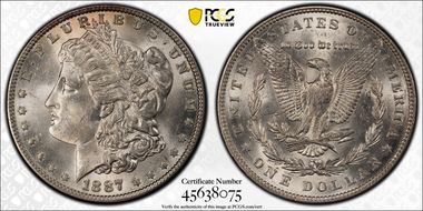 1887 $1 MS63