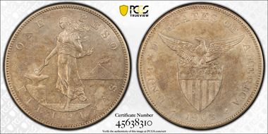 1903-S Peso KM-168  Ag AU55