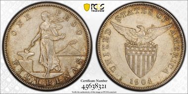 1904-S Peso AU53