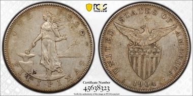 1904-S Peso AU50