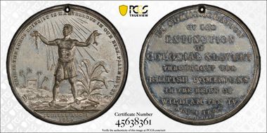 1834 Medal BHM-1665 WM Holed SP61