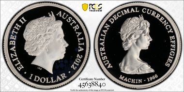 2012 $1 Decimal Effigies - Machin PR68DCAM