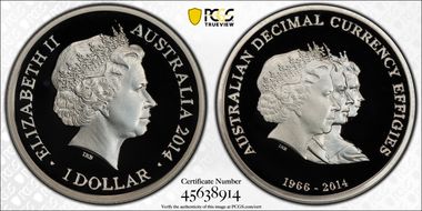 2014 $1 Decimal Effigies PR69DCAM