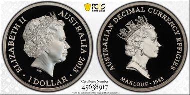 2013 $1 Decimal Effigies - Maklouf PR69DCAM