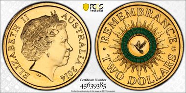 2014-C $2 Remembrance Colorized MS68