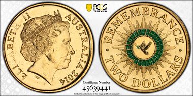 2014 $2 Remembrance - Colorized MS65
