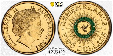 2014 $2 Remembrance - Colorized MS65