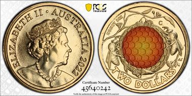 2022-C $2 Honey Bee Colorized MS68