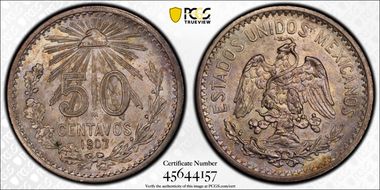 1907-M 50C Curved 7 MS62