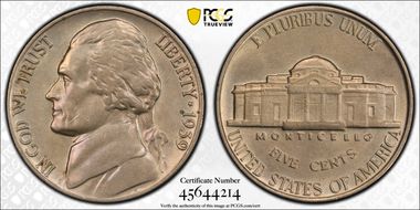 1939 5C Doubled Monticello AU58