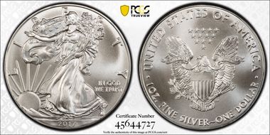 2017 $1 Silver Eagle MS69