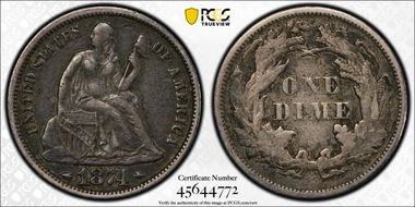 1874 10C Arrows VF35