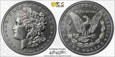 2021-D $1 Morgan Dollar 100th Anniversary MS68