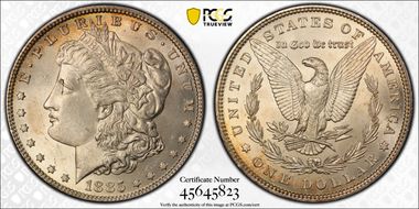 1885 $1 MS62