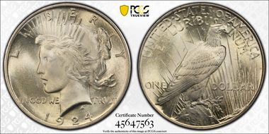 1924 $1 MS66+