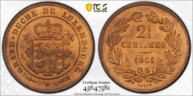 1901 2 1/2C BARTH MS64RB