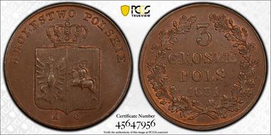 1831 KG 3 Gr Revolution KM-120 MS64BN