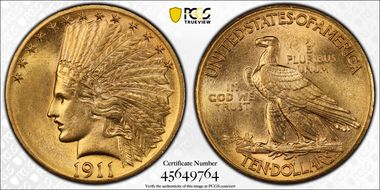1911-D $10 MS61