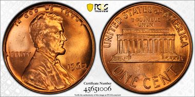 1962 1C MS66+ RD