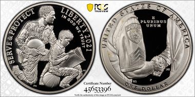 2021-P $1 Nat'l Law Enforcement Mem. PR69DCAM